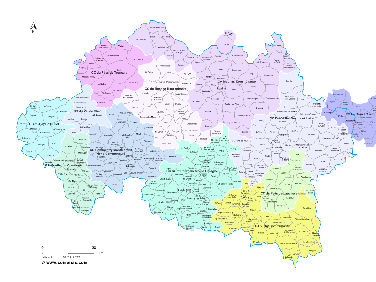 Carte De L Allier