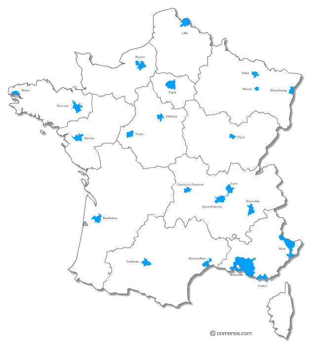 Les métropoles de France