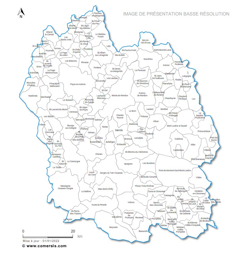 Carte Personnalisable Des Villes Et Communes De La Loz re