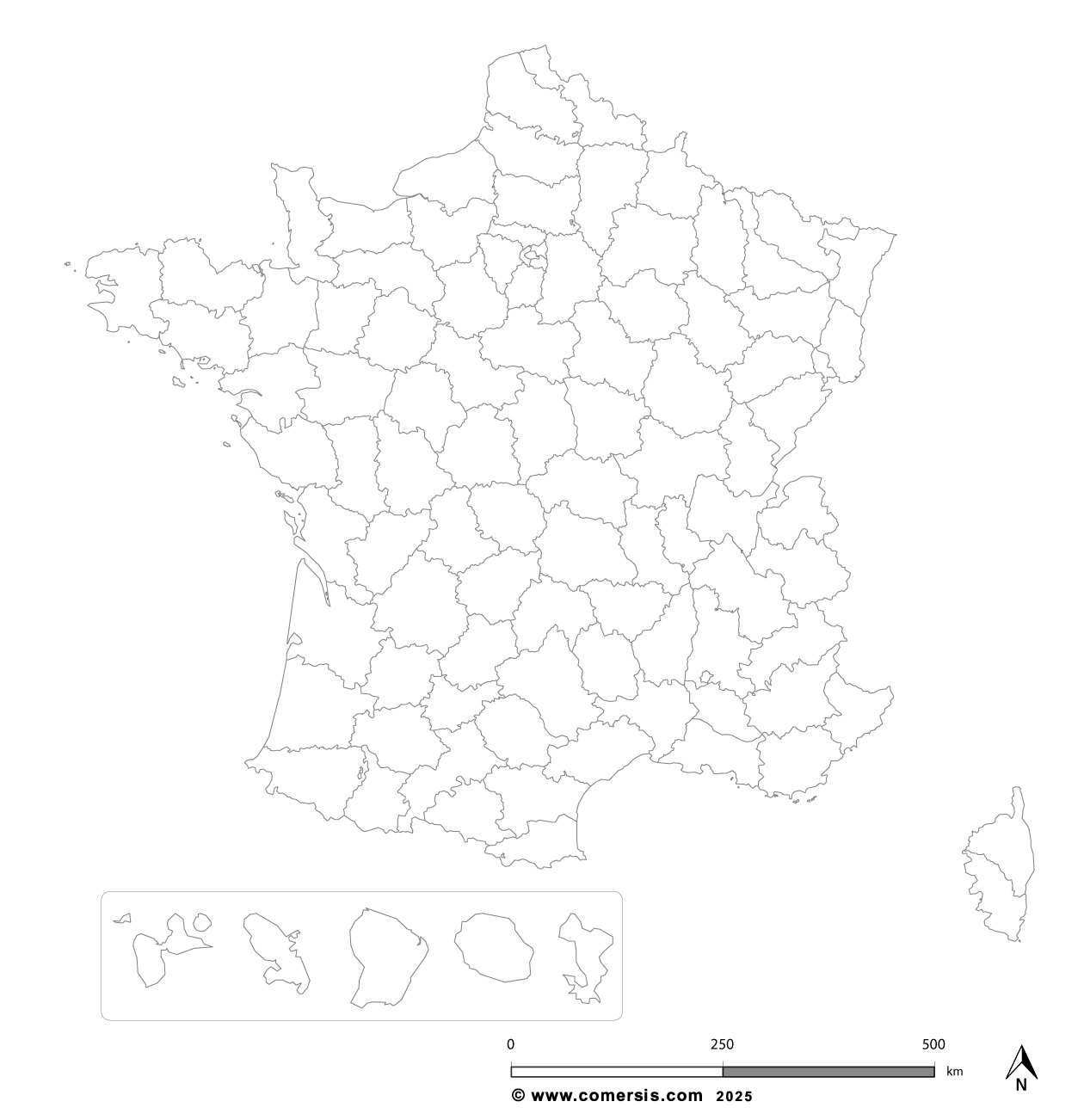 modele carte de france vierge Carte de France gratuite