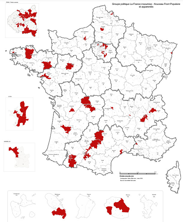 groupe La France insoumise - Nouveau Front Populaire en France