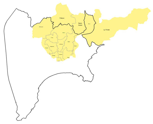 Carte 3e circonscription des Alpes-Maritimes