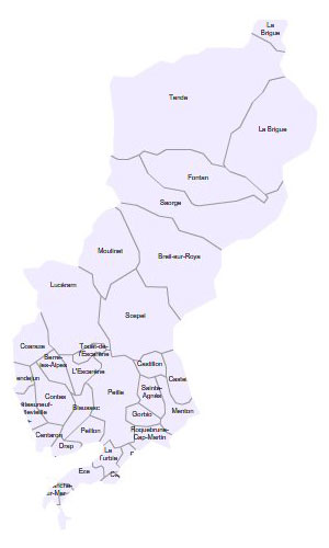 Carte 4e circonscription des Alpes-Maritimes