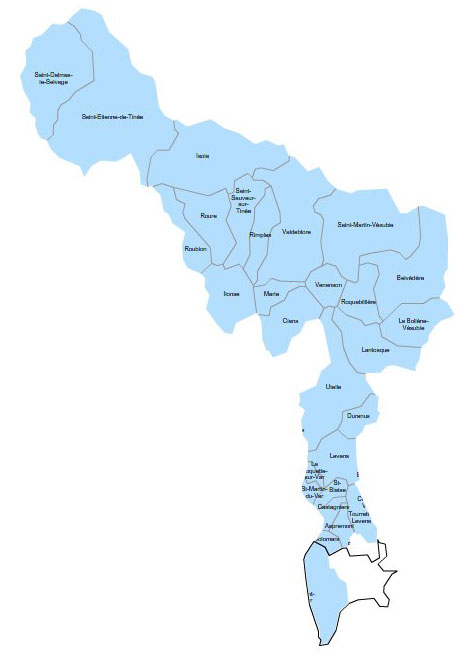 Carte 5e circonscription des Alpes-Maritimes
