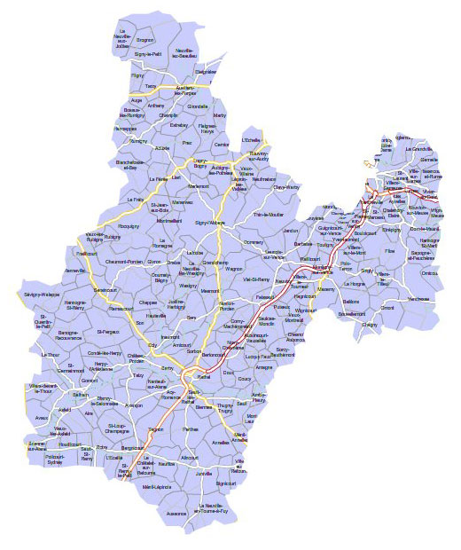 Carte 1re circonscription des Ardennes
