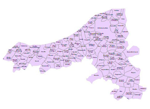 Carte 4e circonscription du Calvados