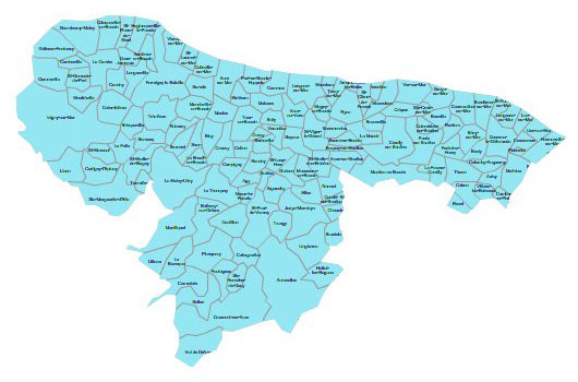 Carte 5e circonscription du Calvados