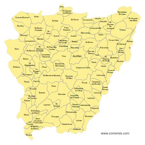 Carte 1re circonscription du Cantal