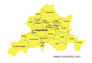 Carte 1re circonscription de la Charente