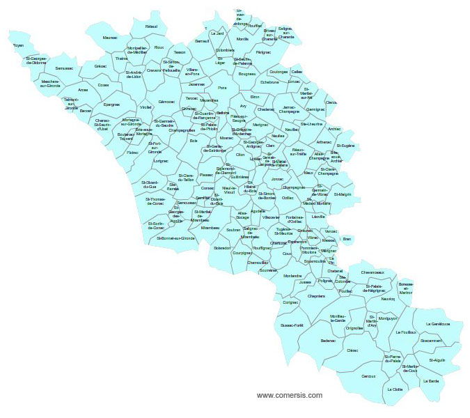 Carte 4e circonscription de la Charente-Maritime