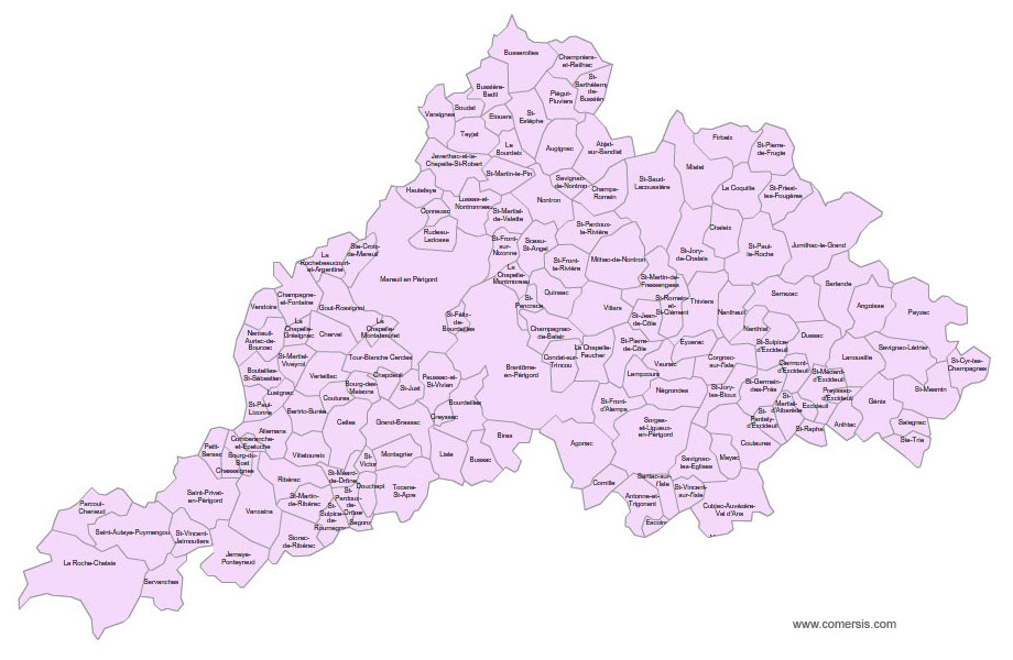 Carte 3e circonscription de la Dordogne