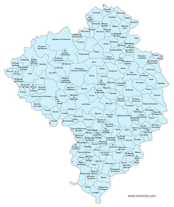 Carte 4e circonscription de la Dordogne