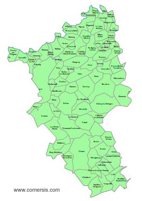Carte 2e circonscription du Doubs