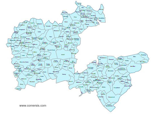 Carte 3e circonscription du Doubs