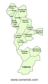 Carte 1re circonscription de la Drôme