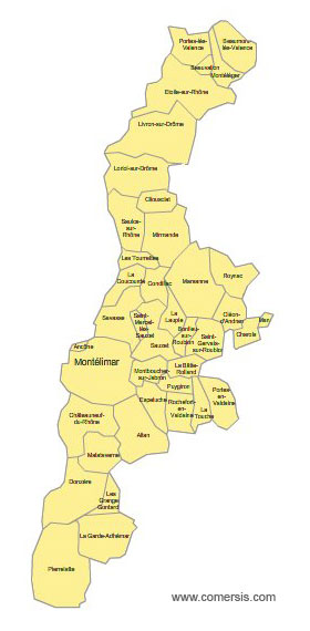 Carte 2e circonscription de la Drôme
