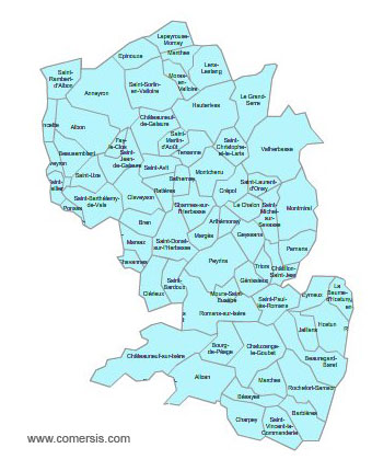 Carte 4e circonscription de la Drôme