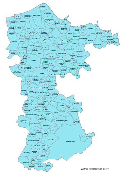 Carte 3e circonscription de l'Eure
