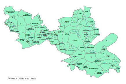 Carte 4e circonscription de l'Eure