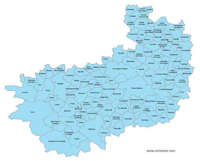 Carte 4e circonscription d'Eure-et-Loir
