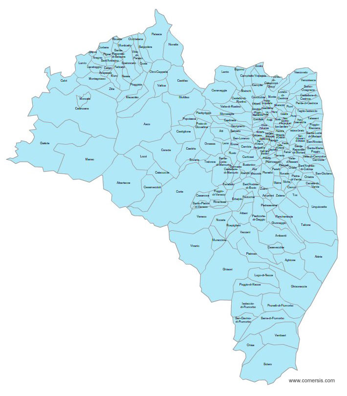 Carte 2e circonscription de la Haute-Corse