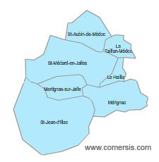 Carte 6e circonscription de la Gironde
