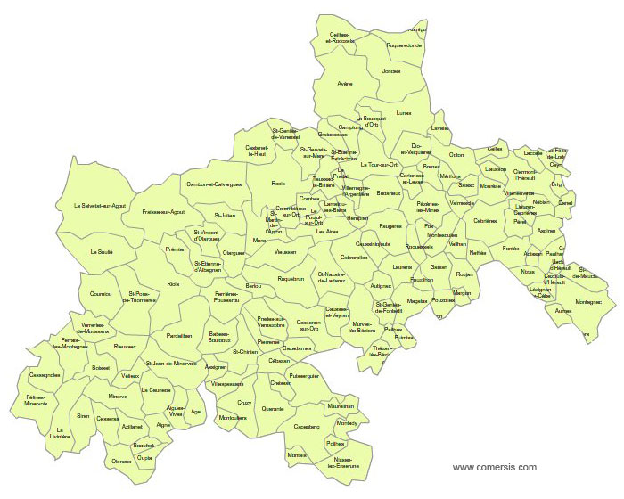 Carte 5e circonscription de l'Hérault