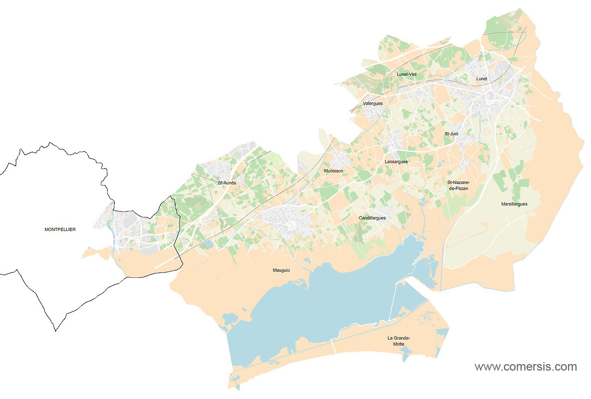 Carte 9e circonscription de l'Hérault