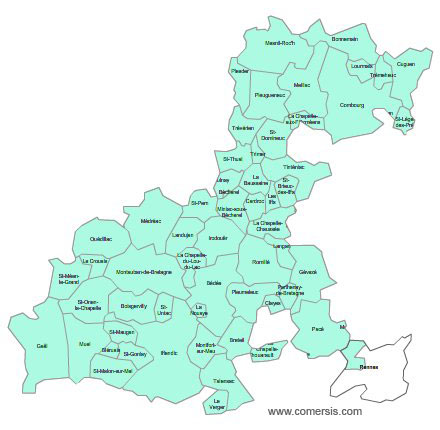 Carte 3e circonscription de l'Ille-et-Vilaine