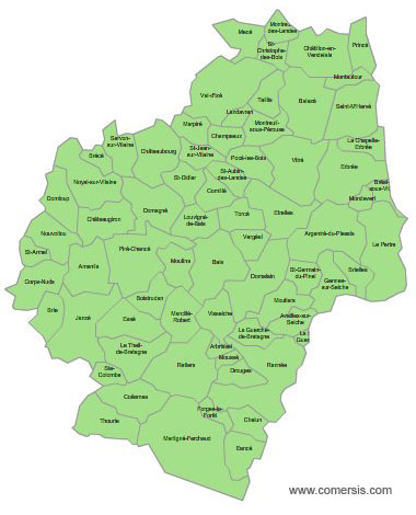 Carte 5e circonscription de l'Ille-et-Vilaine