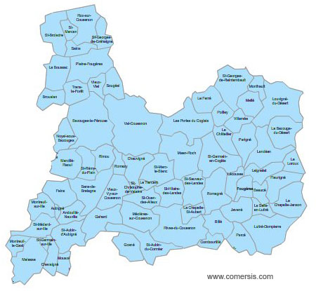 Carte 6e circonscription de l'Ille-et-Vilaine