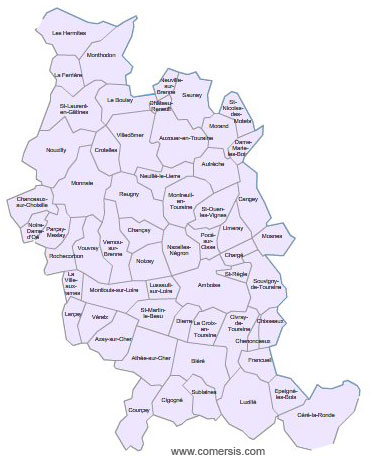 Carte 2e circonscription d'Indre-et-Loire