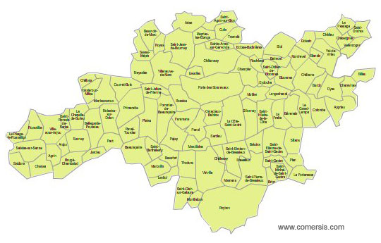 Carte 7e circonscription de l'Isère