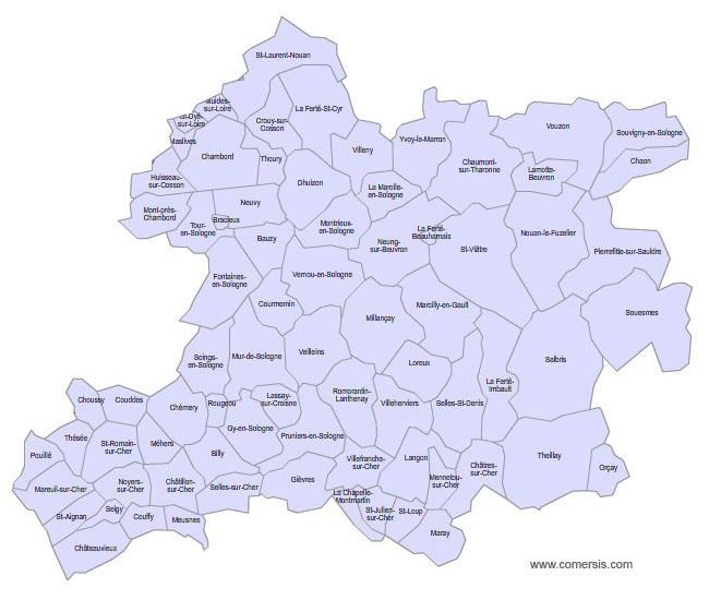 Carte 2e circonscription du Loir-et-Cher