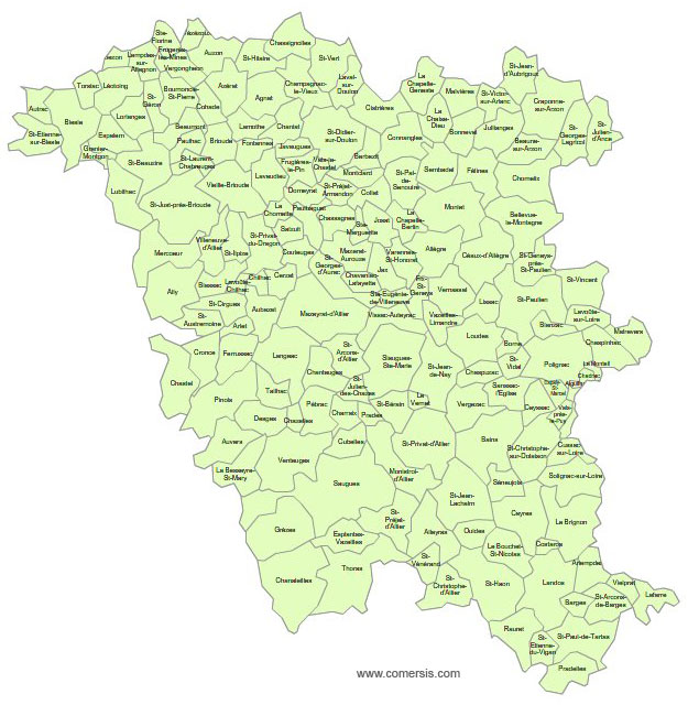 Carte 2e circonscription de la Haute-Loire