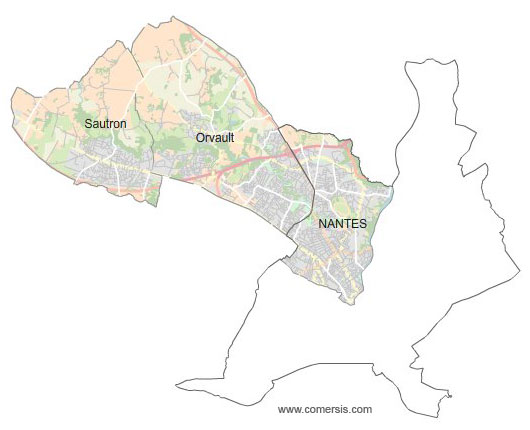 Carte 1re circonscription de la Loire-Atlantique