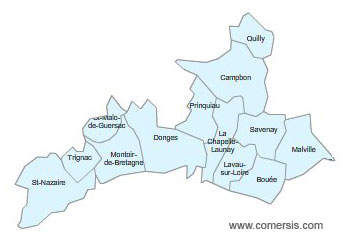 Carte 8e circonscription de la Loire-Atlantique