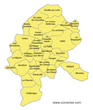 Carte 10e circonscription de la Loire-Atlantique