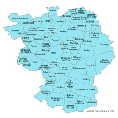 Carte 4e circonscription du Loiret