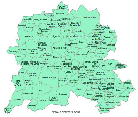 Carte 5e circonscription du Loiret