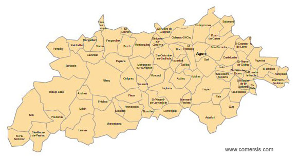 Carte 1re circonscription du Lot-et-Garonne
