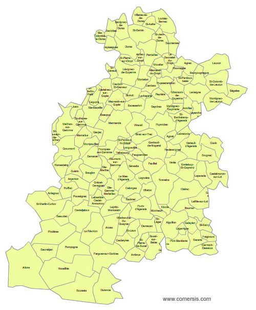 Carte 2e circonscription du Lot-et-Garonne