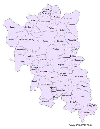 Carte 3e circonscription du Morbihan