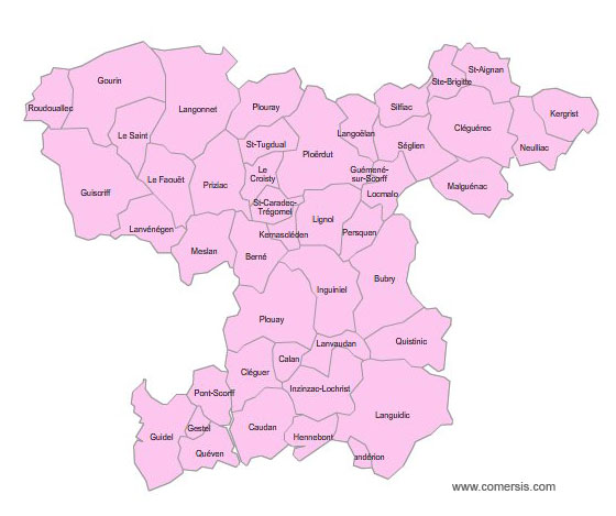 Carte 6e circonscription du Morbihan