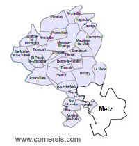 Carte 1re circonscription de la Moselle