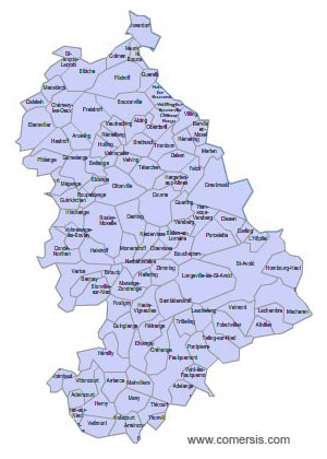 Carte 7e circonscription de la Moselle