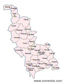 Carte 8e circonscription de la Moselle