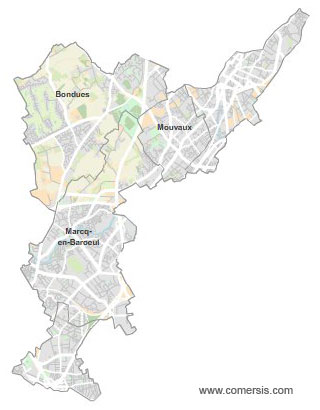 Carte 9e circonscription du Nord