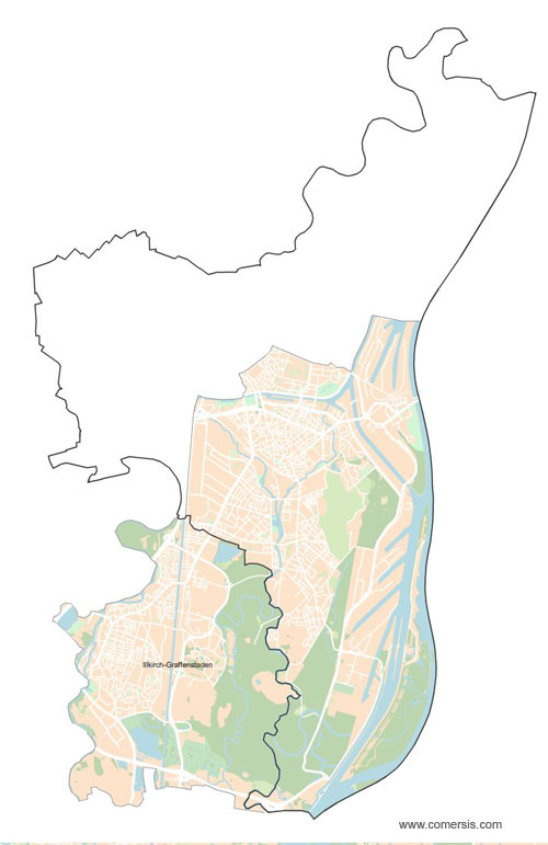 Carte 2e circonscription du Bas-Rhin