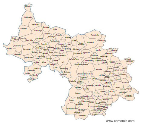 Carte 7e circonscription du Bas-Rhin